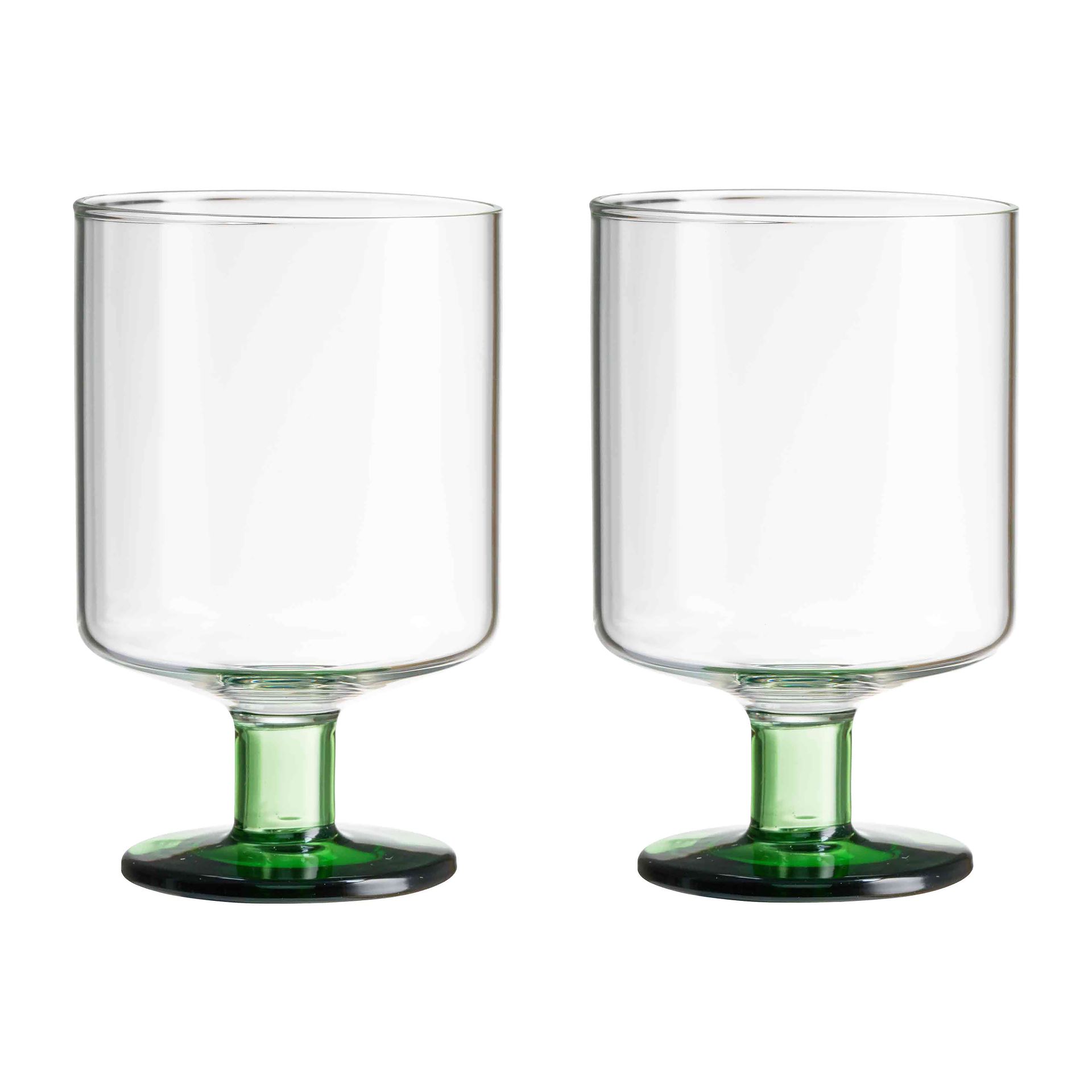 2 Copas de vino Generous 30 cl, Clear-green Design Letters