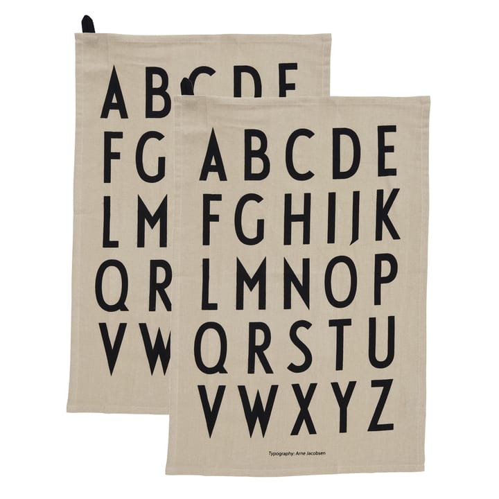 2 Paños de cocina Design Letters 40x60 cm - Beige - Design Letters