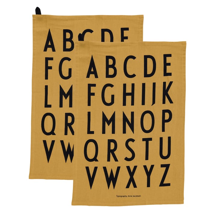 2 Paños de cocina Design Letters 40x60 cm - Honey - Design Letters