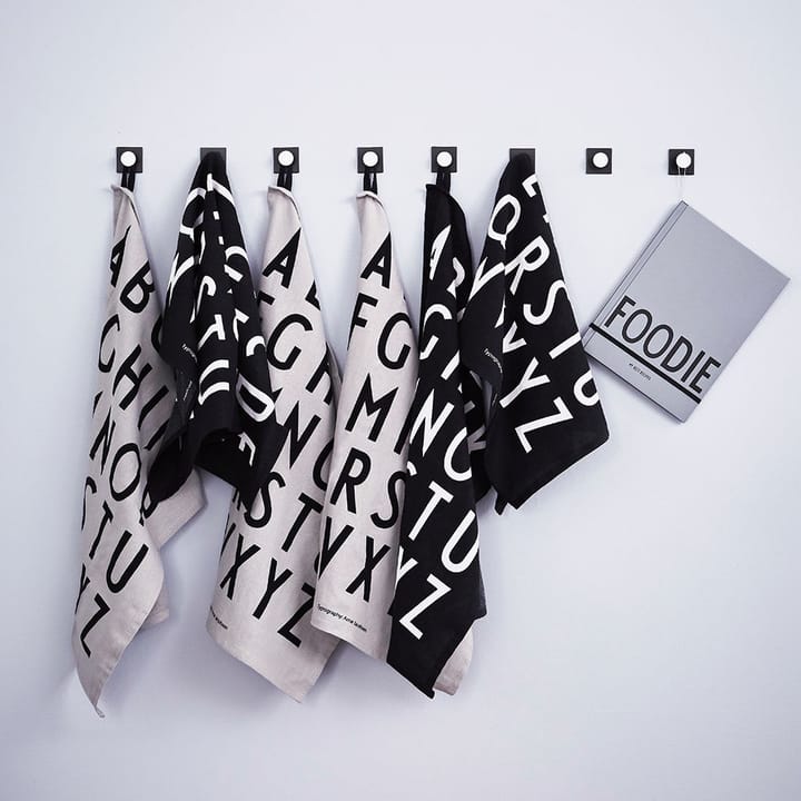 2 Paños de cocina Design Letters 40x60 cm, negro Design Letters