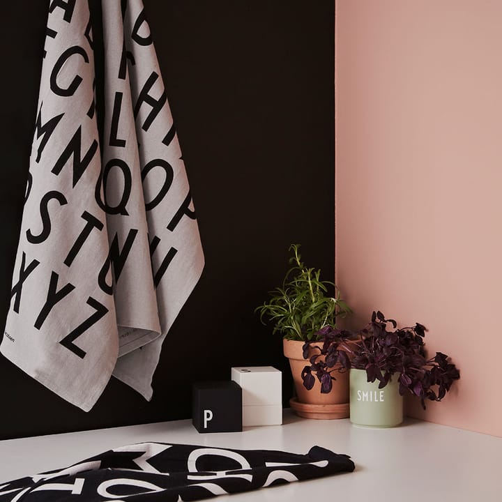 2 Paños de cocina Design Letters 40x60 cm, negro Design Letters