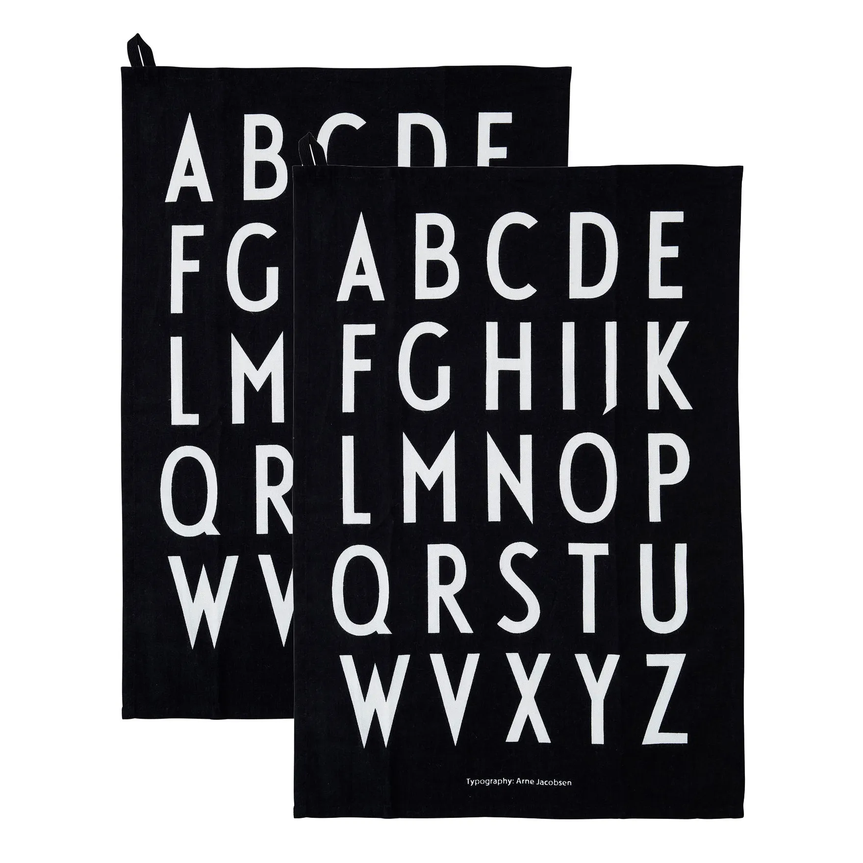2 Paños de cocina Design Letters 40x60 cm, negro Design Letters
