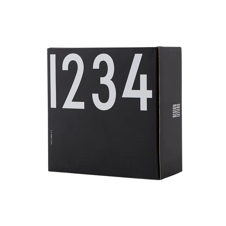 4 Tazas espresso Design Letters negro, Black Design Letters