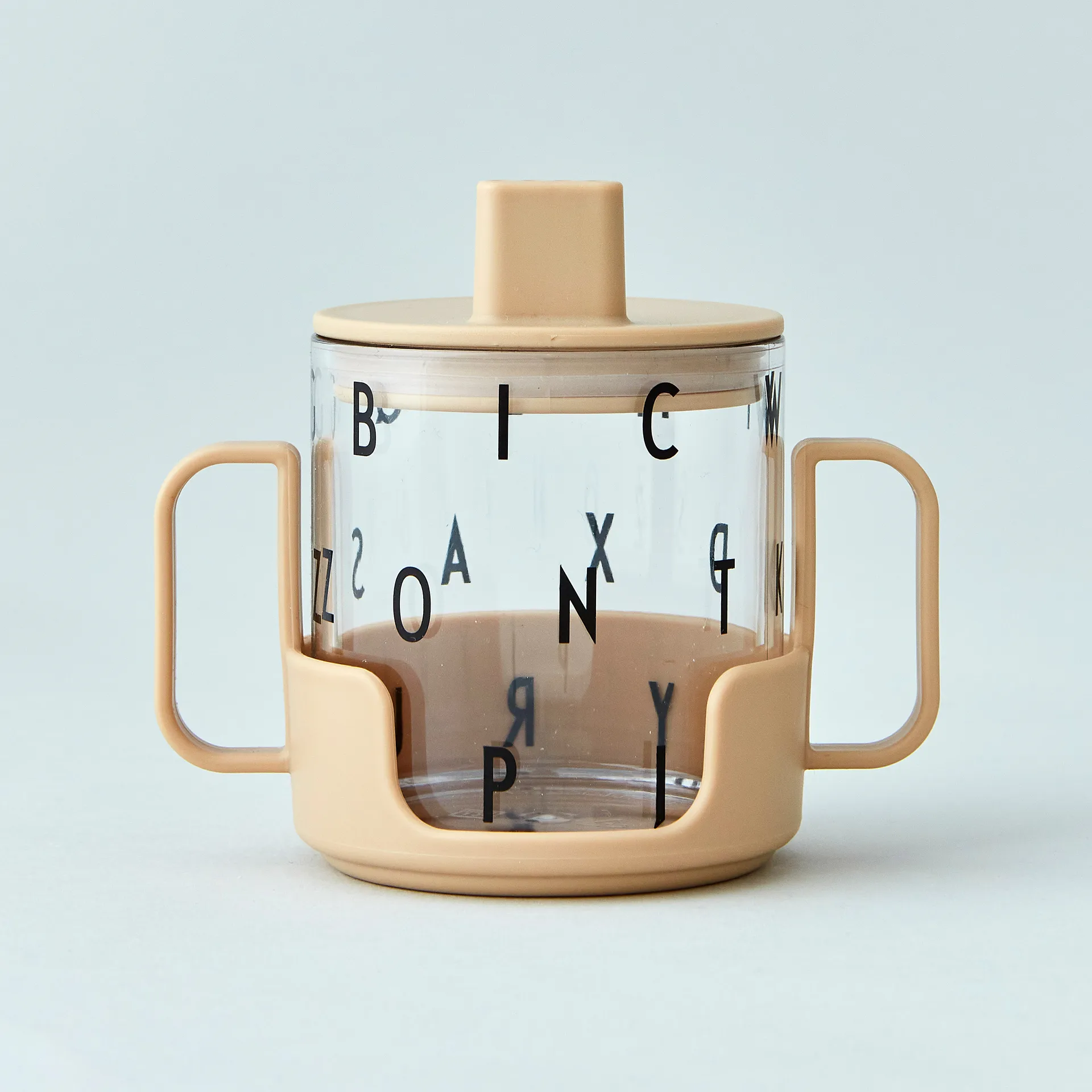 Agarrador para vaso de tritan Design Letters, Beige Design Letters