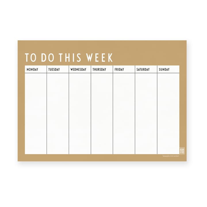 Agenda semanal Design Letters - Beige - Design Letters