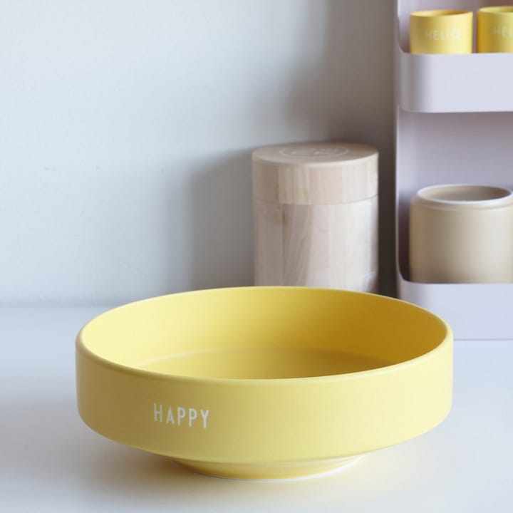 Bol favorito Design Letters large Ø22 cm, Yellow Design Letters