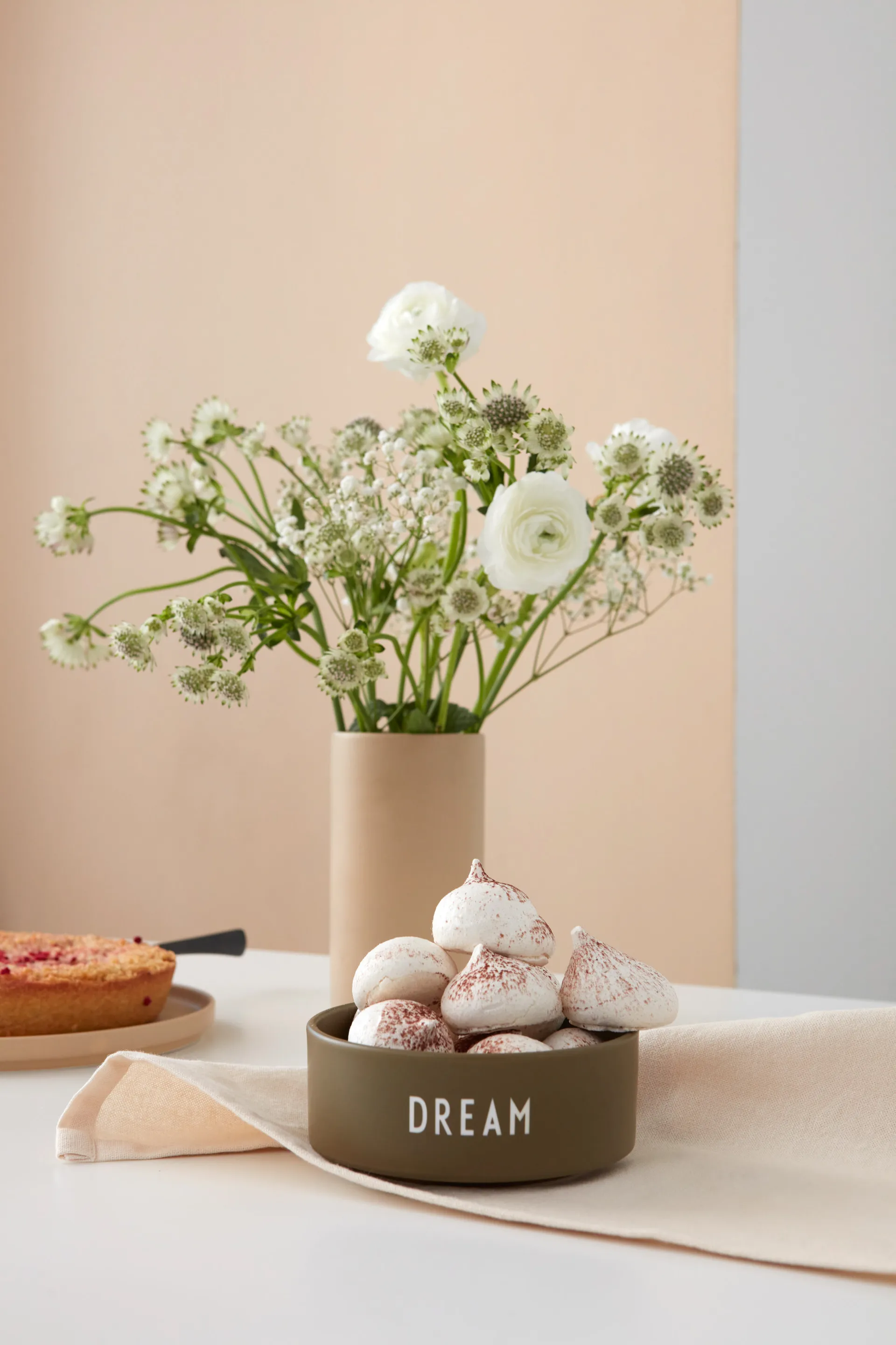 Bol snack Design Letters Ø12 cm, Dream-olive green Design Letters