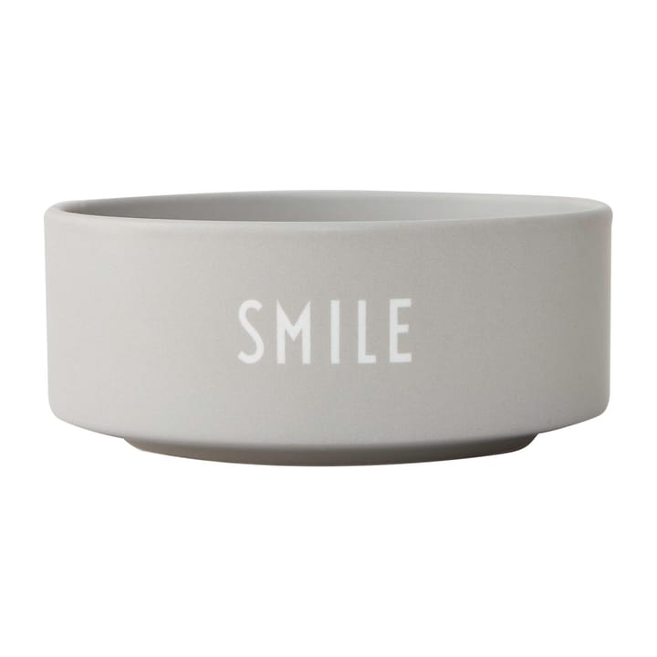 Bol snack Design Letters Ø12 cm - Smile-grey - Design Letters