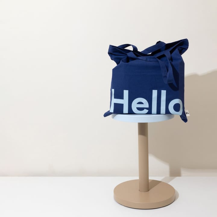 Bolsa Tote de Design Letters, Hello-azul oscuro Design Letters