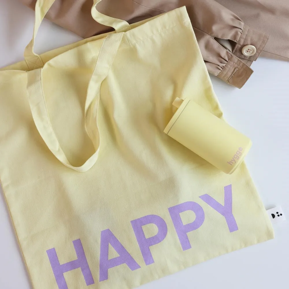Bolsa Tote de Design Letters, Yellow-pink Design Letters