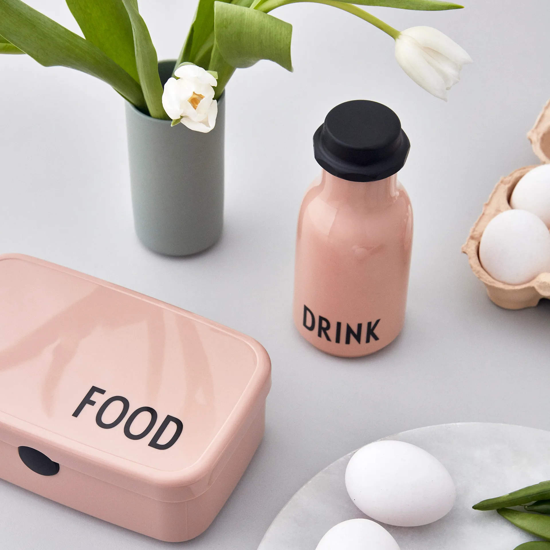 Botella para beber Design Letters Kids, Nude Design Letters