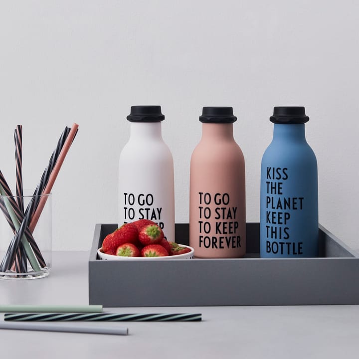 Botella para beber TO GO edición especial - Azul - Design Letters