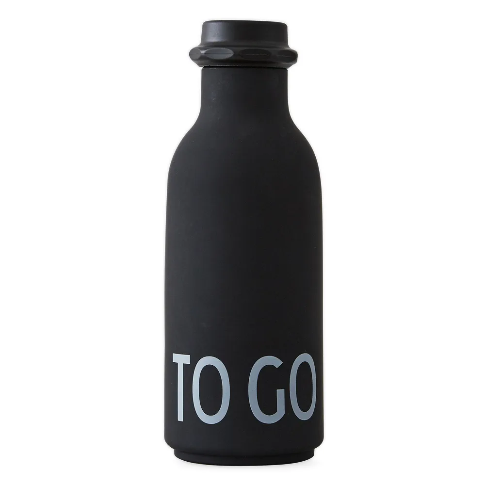 Botella TO GO Design Letters, Negro Design Letters