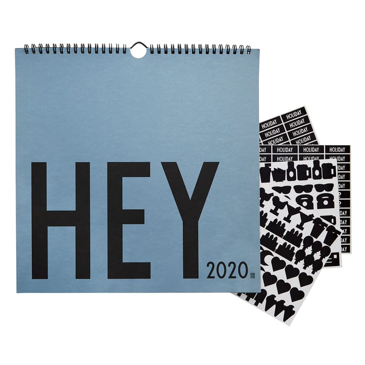 Calendario de pared 2020 Design Letters, azul Design Letters
