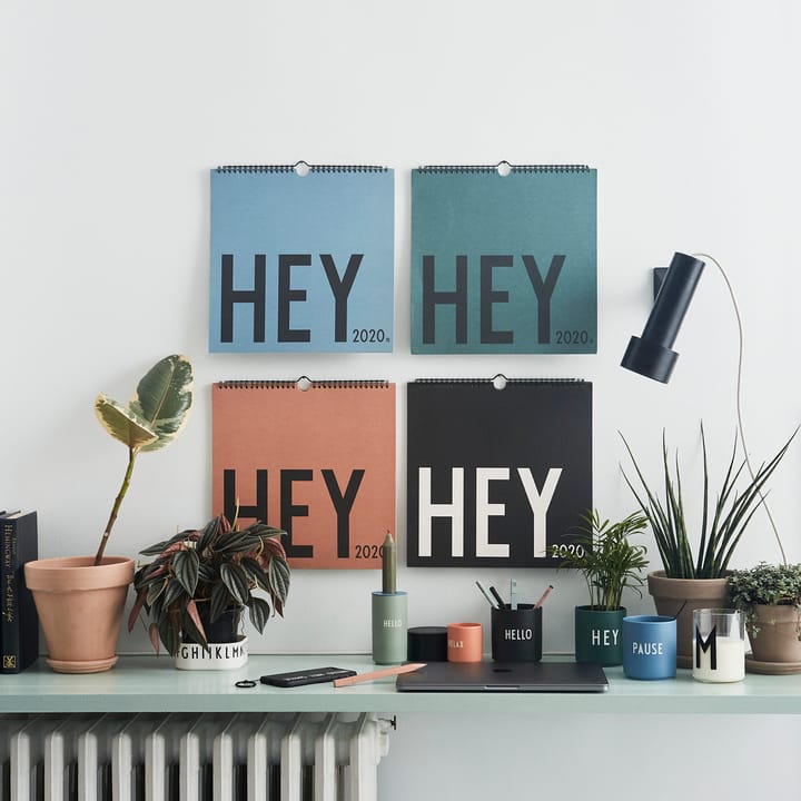 Calendario de pared 2020 Design Letters, azul Design Letters