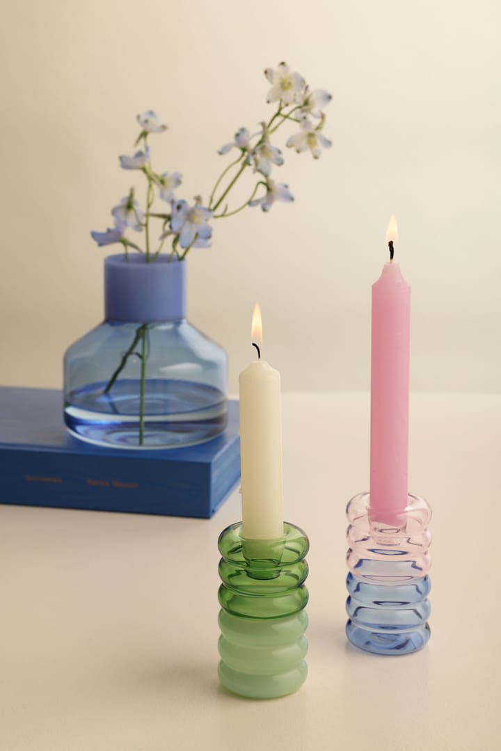Candelabro Hoop Ø3,5x9 cm, Pink-blue Design Letters