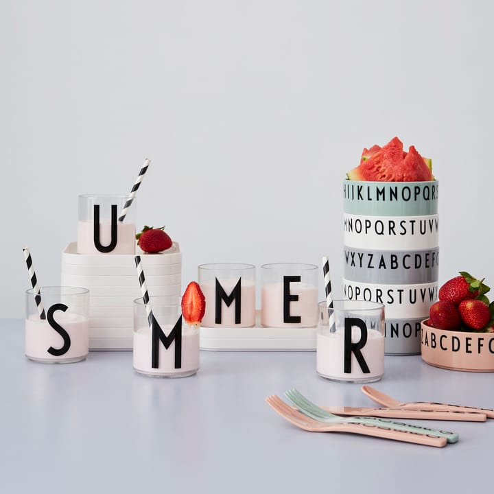 Cubiertos infantiles Design Letters, melamina, Nude Design Letters