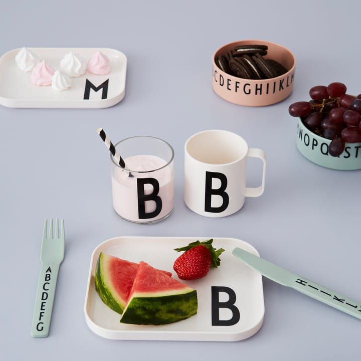 Cubiertos infantiles Design Letters, melamina, verde Design Letters