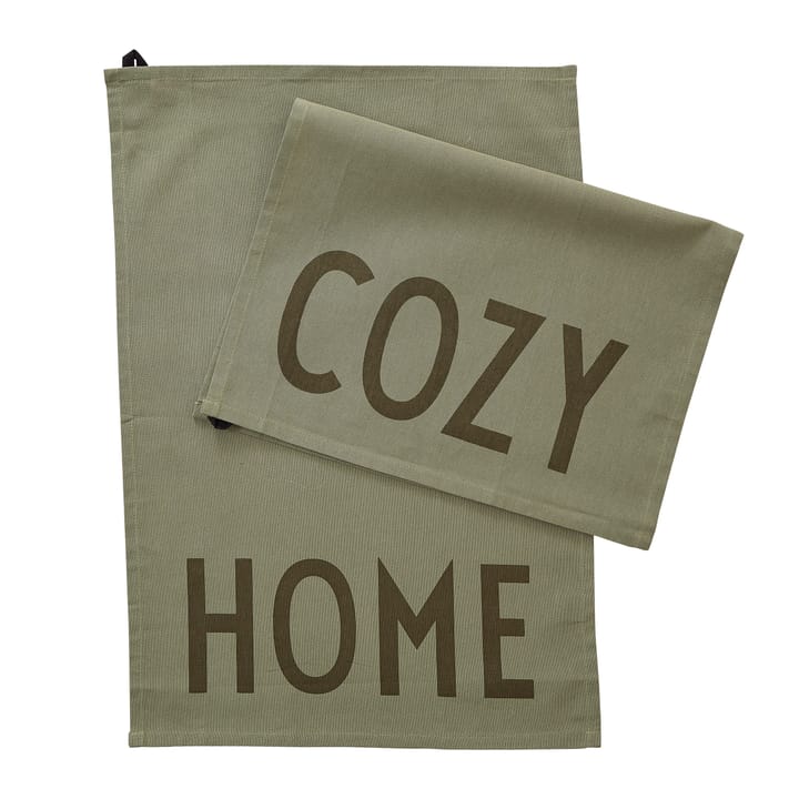 Design Letters Set de 2 paños de cocina favorit - Cozy-home-olive green - Design Letters
