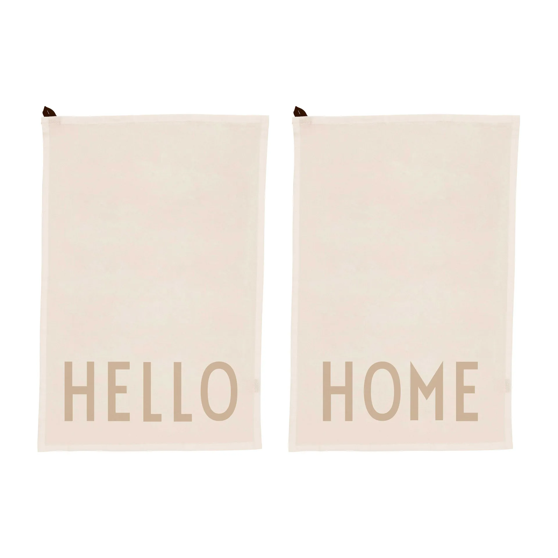 Design Letters Set de 2 paños de cocina favorit, Hello-home-off white Design Letters
