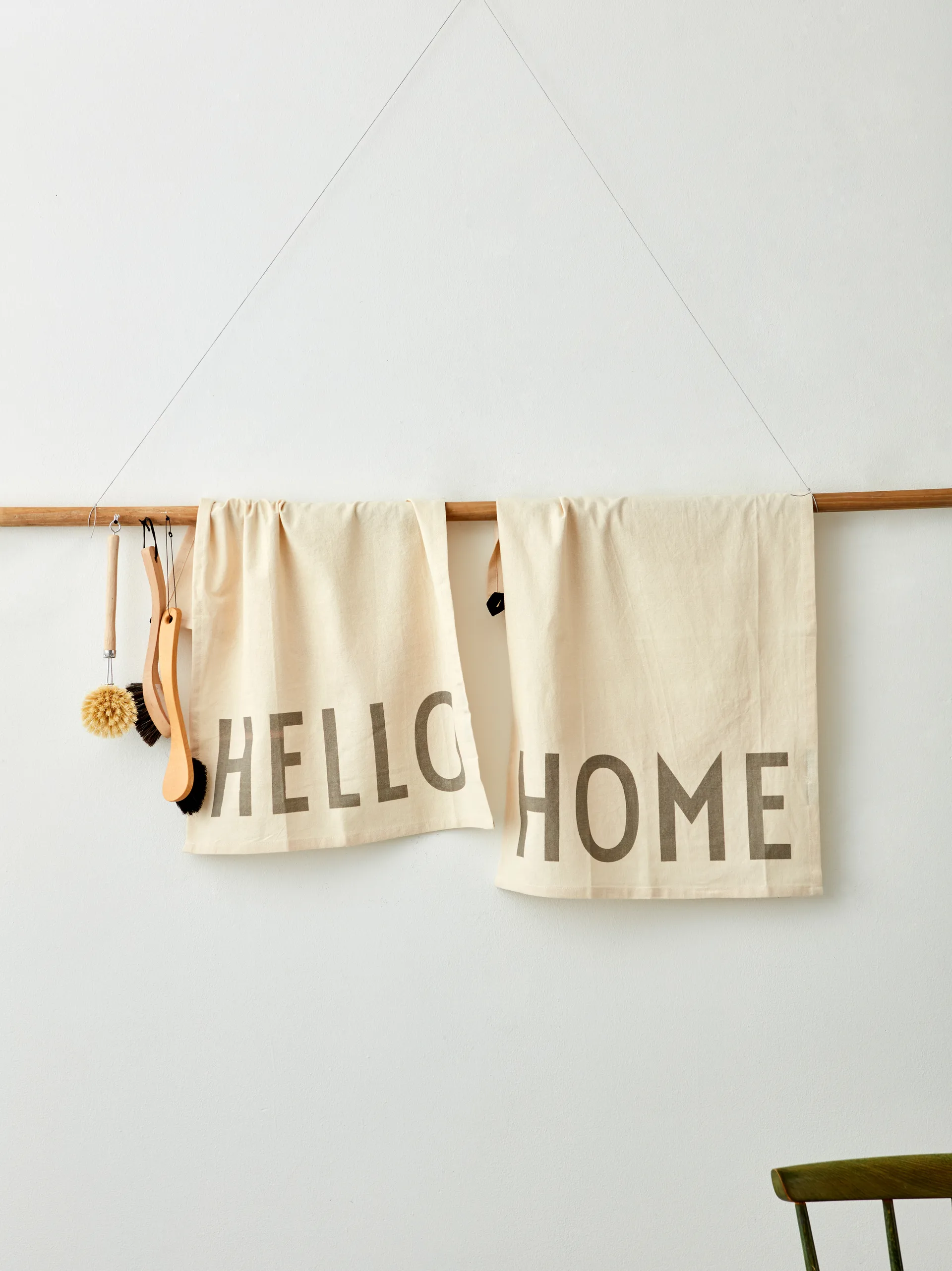 Design Letters Set de 2 paños de cocina favorit, Hello-home-off white Design Letters