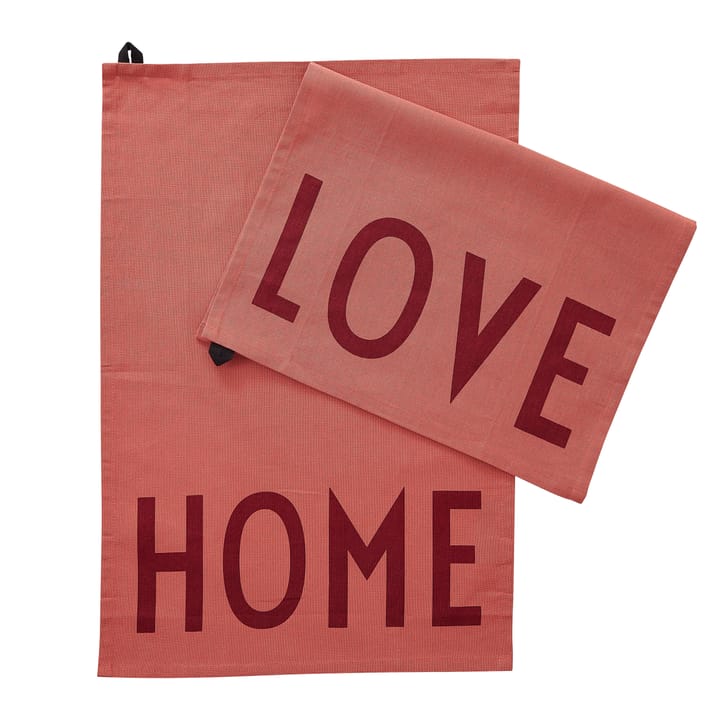 Design Letters Set de 2 paños de cocina favorit - Love-home-terracotta - Design Letters