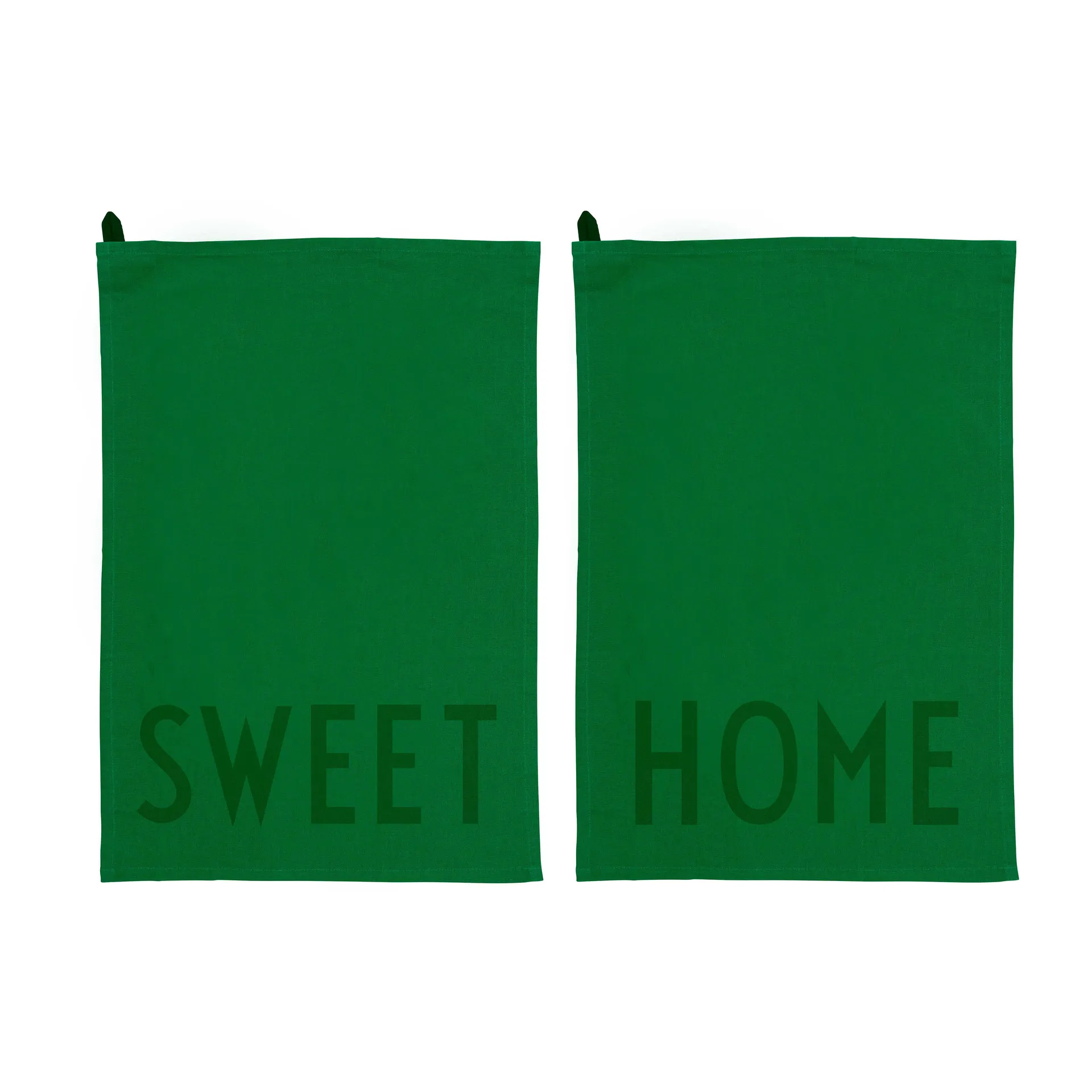 Design Letters Set de 2 paños de cocina favorit, Sweet-home-green Design Letters