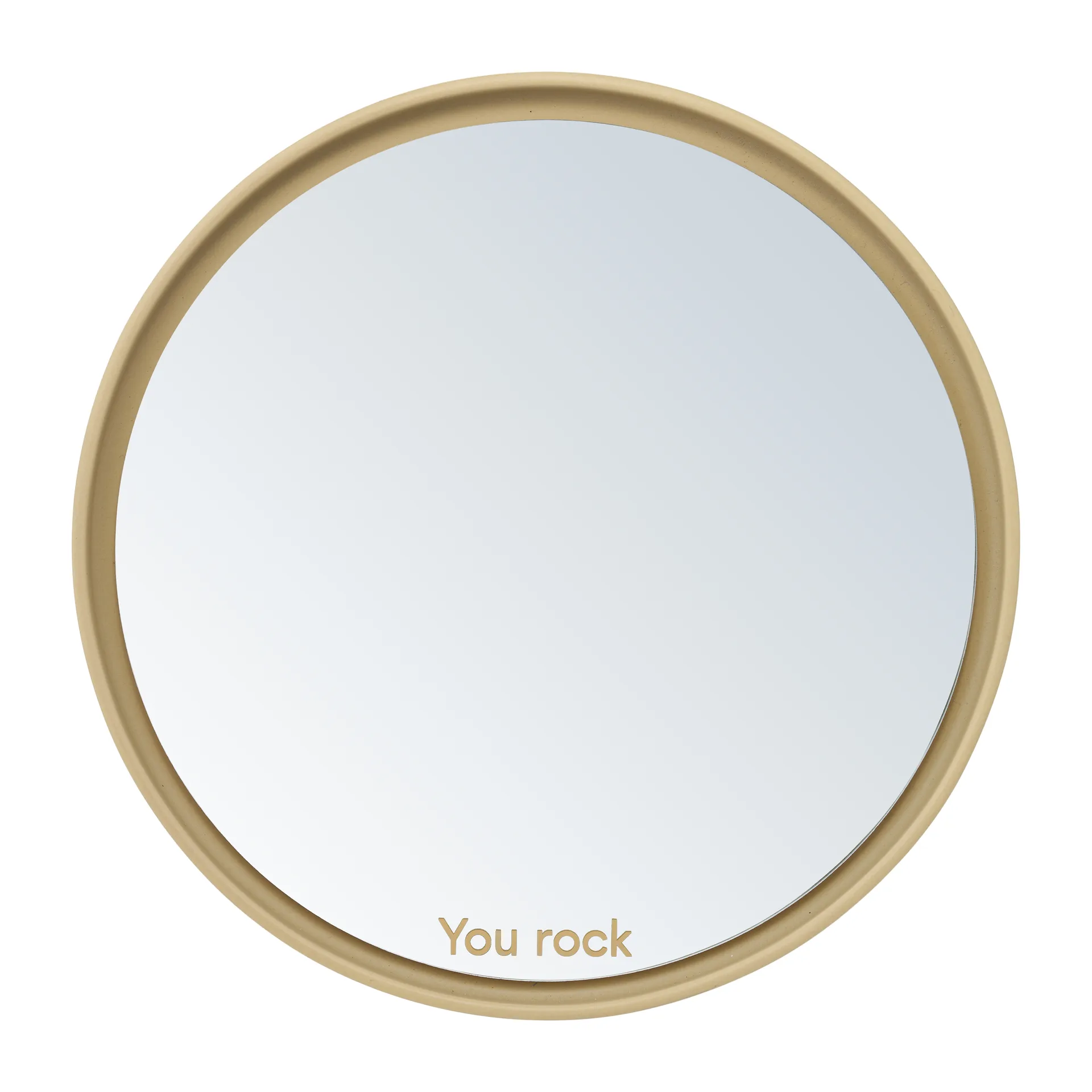 Espejo de mesa Mirror Mirror Ø21 cm, Beige Design Letters