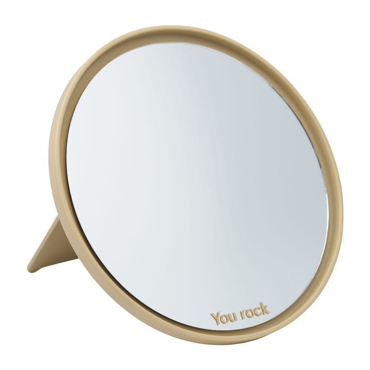 Espejo de mesa Mirror Mirror Ø21 cm, Beige Design Letters