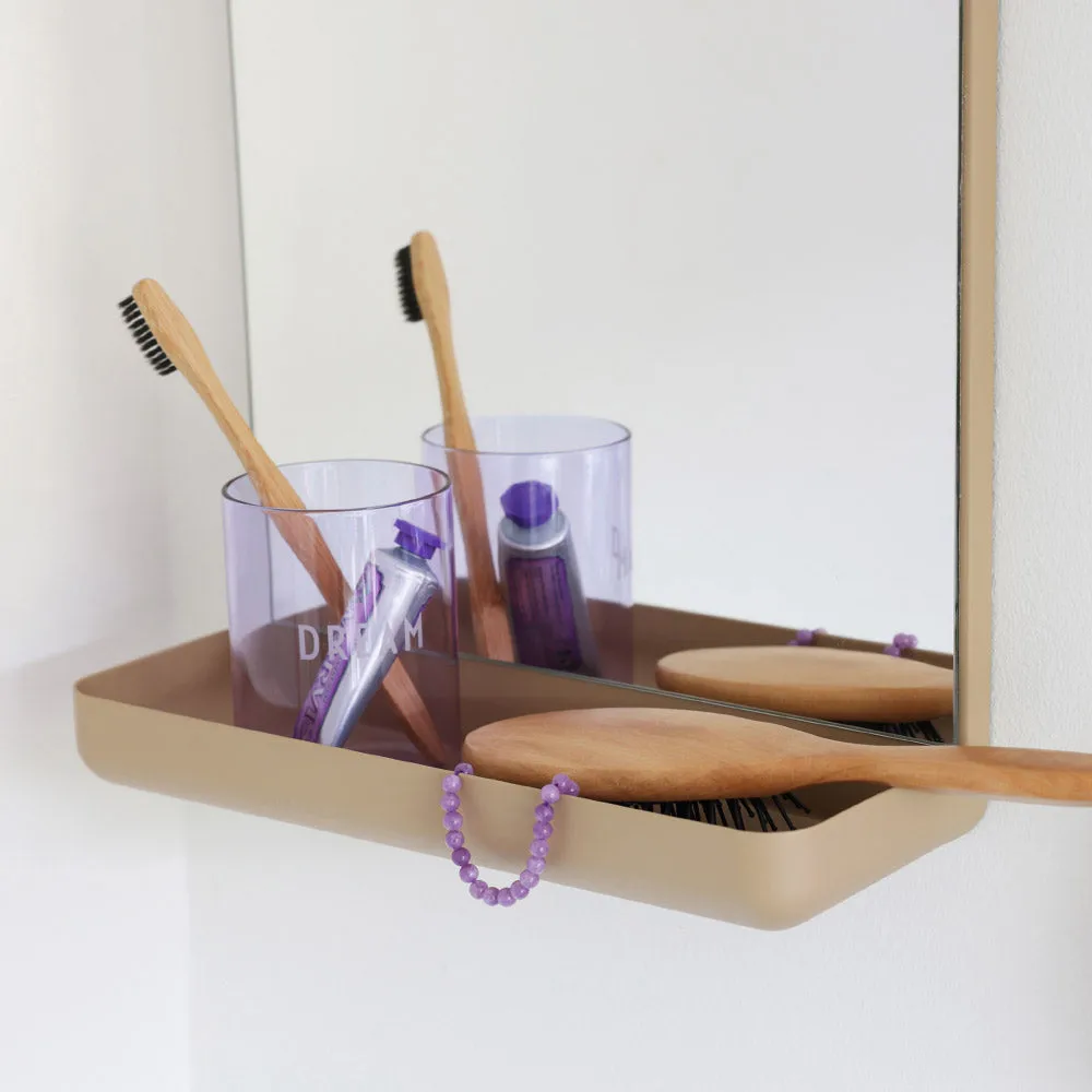 Espejo de pared con estante Design Letters, Beige Design Letters