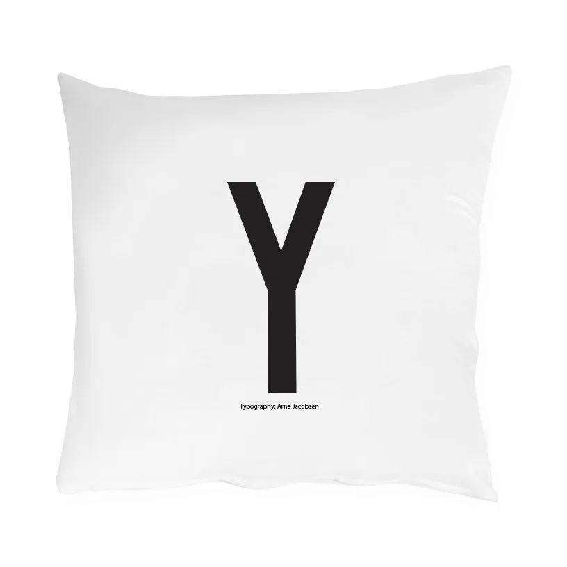Funda de almohada Design Letters 60x50 cm, Y Design Letters