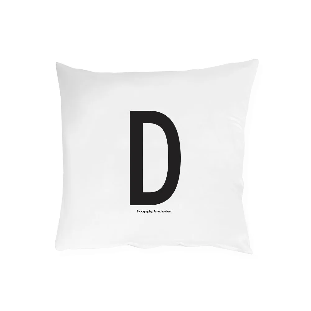 Funda de almohada Design Letters 63x60 cm, D Design Letters