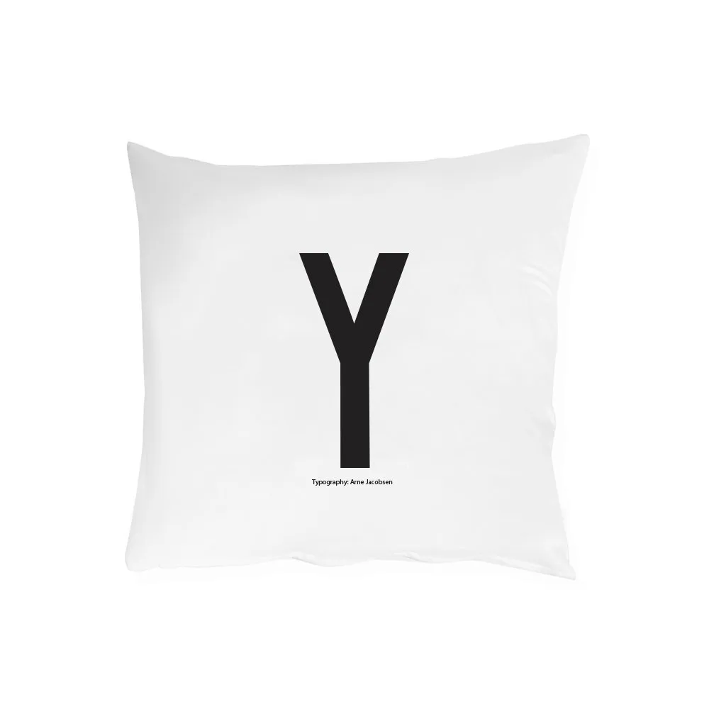 Funda de almohada Design Letters 63x60 cm, Y Design Letters