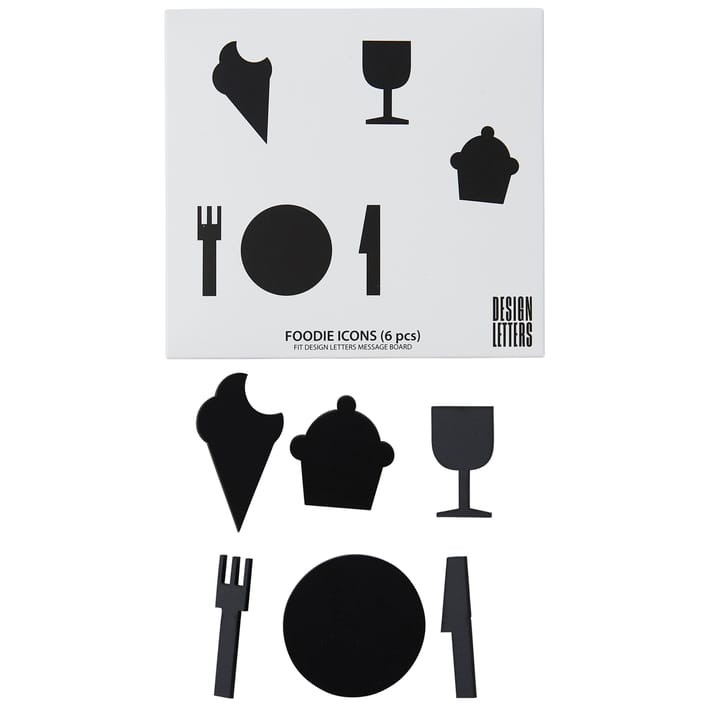 Iconos foodie Design Letters - negro - Design Letters