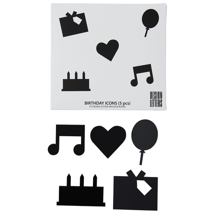 Iconos Happy Birthday Design Letters - negro - Design Letters