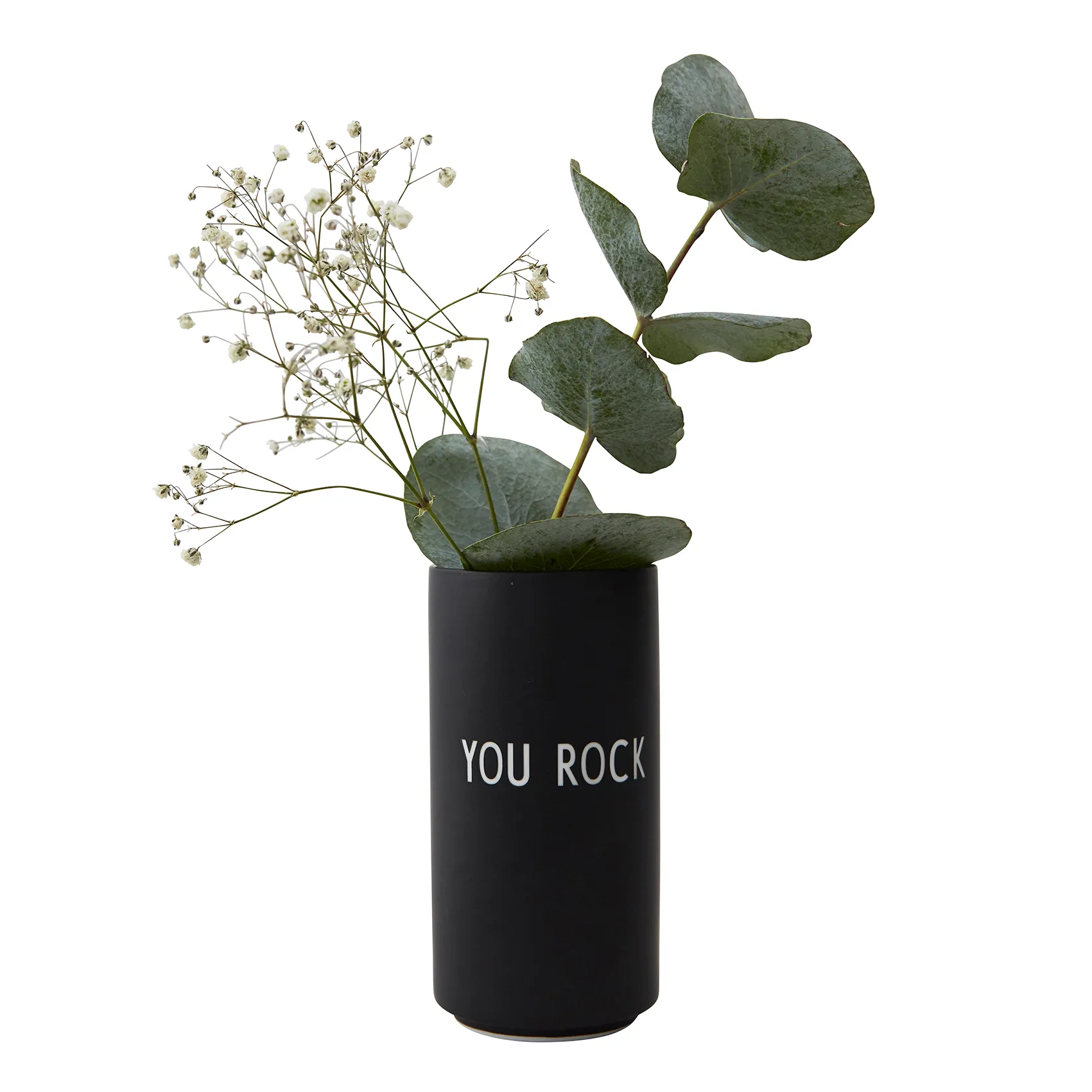 Jarrón con texto Design Letters, You rock Design Letters