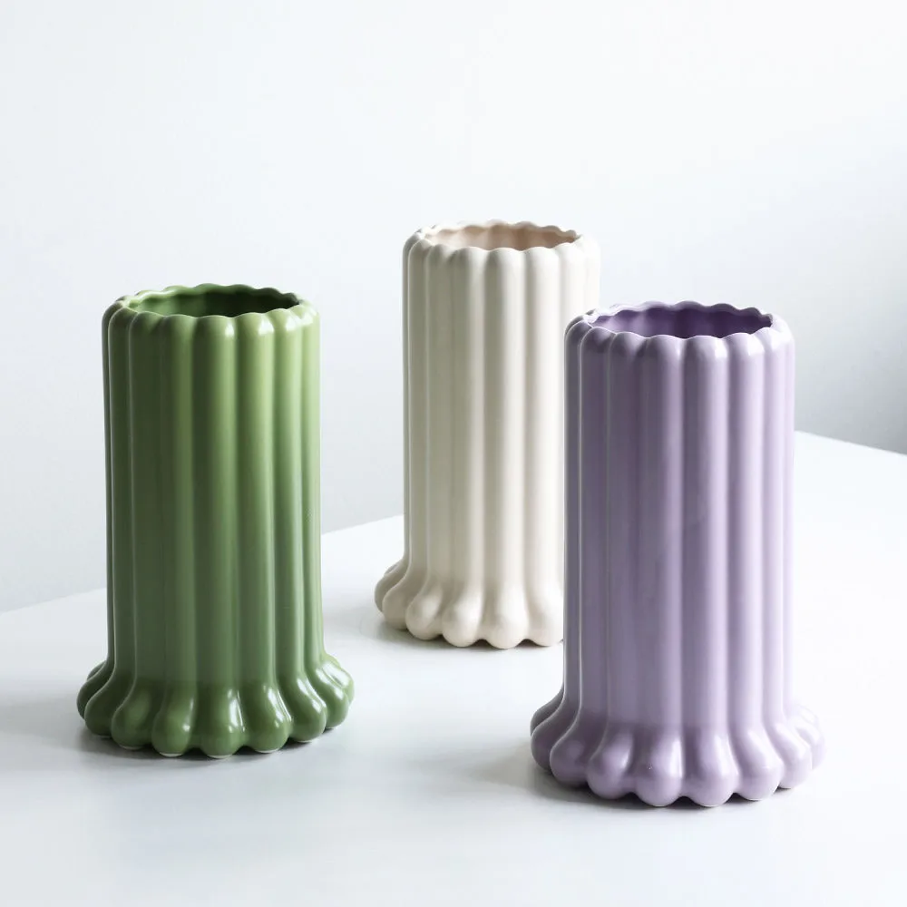 Jarrón Tubular large 24 cm, Green Design Letters