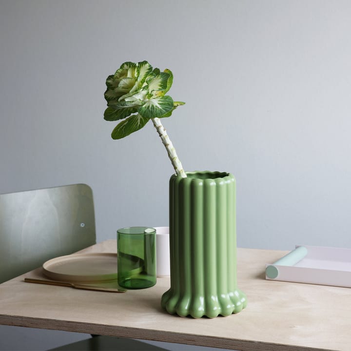 Jarrón Tubular large 24 cm, Green Design Letters