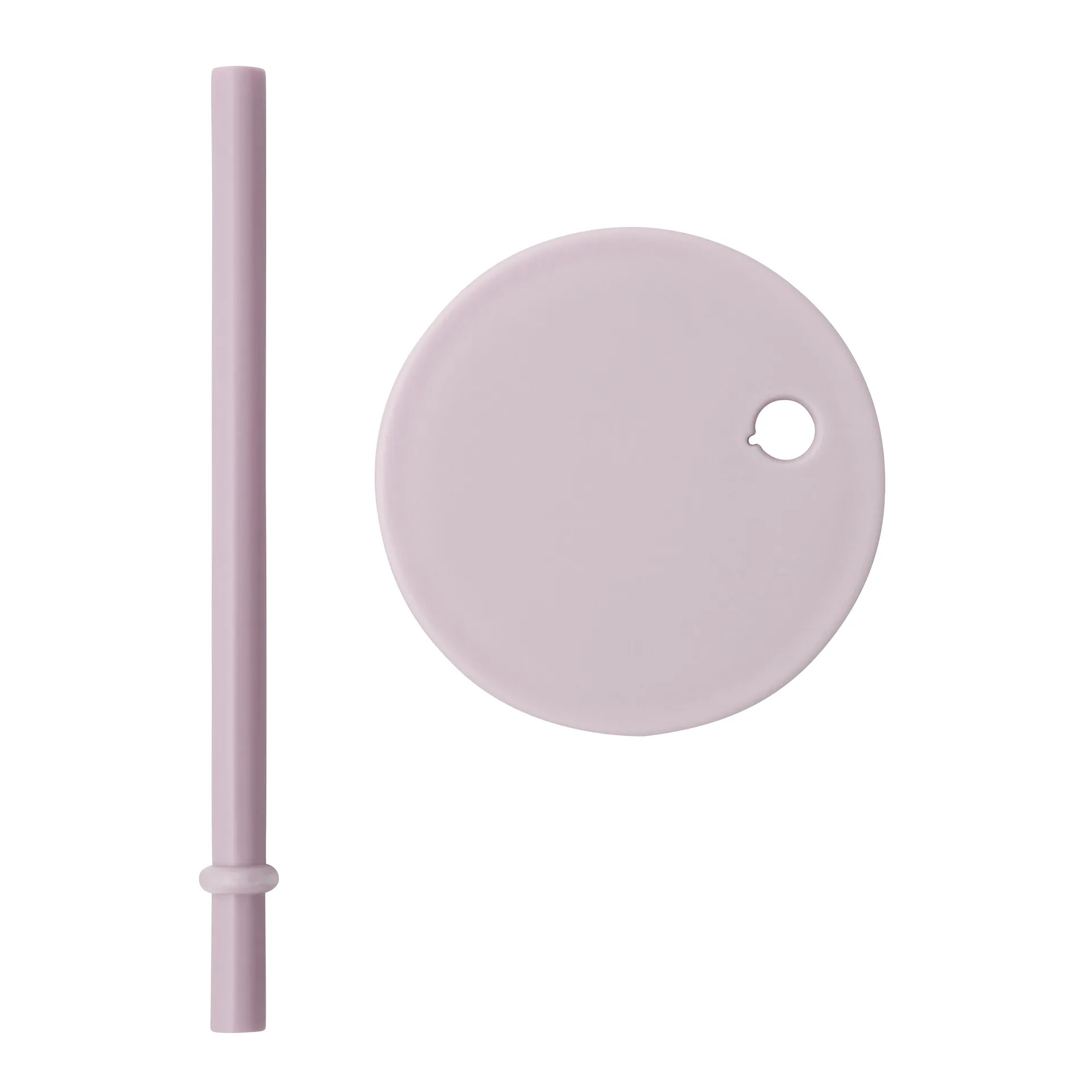 Pajita con tapa Design Letters, lavanda Design Letters