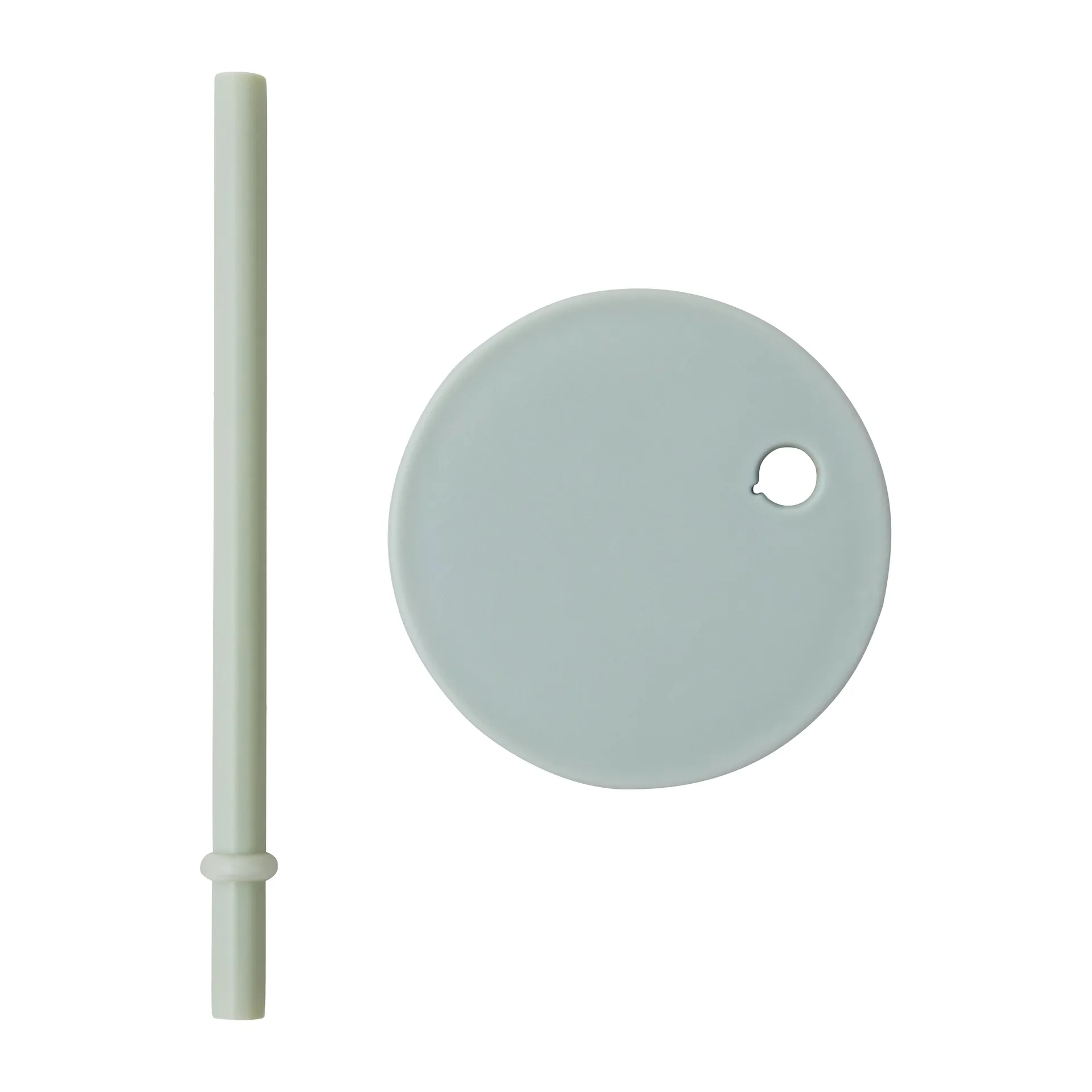 Pajita con tapa Design Letters, verde Design Letters