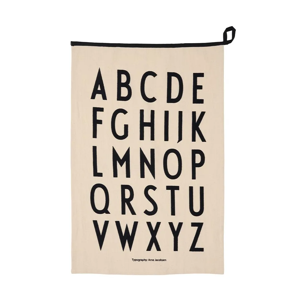 Paño de cocina Design Letters Premium classic 50x70cm, ABC-negro Design Letters