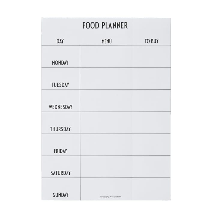 Planificador de comidas Design Letters - blanco - Design Letters
