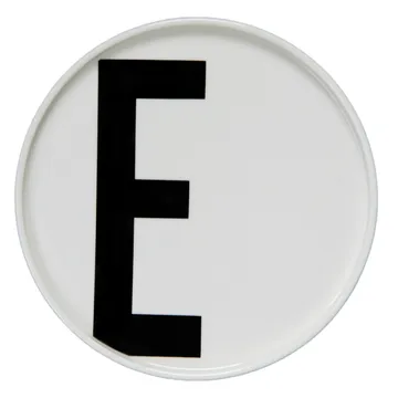 Plato con letra Design Letters - E - Design Letters