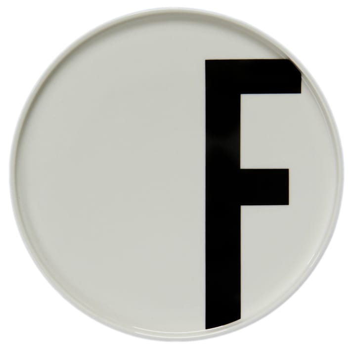 Plato con letra Design Letters - F - Design Letters