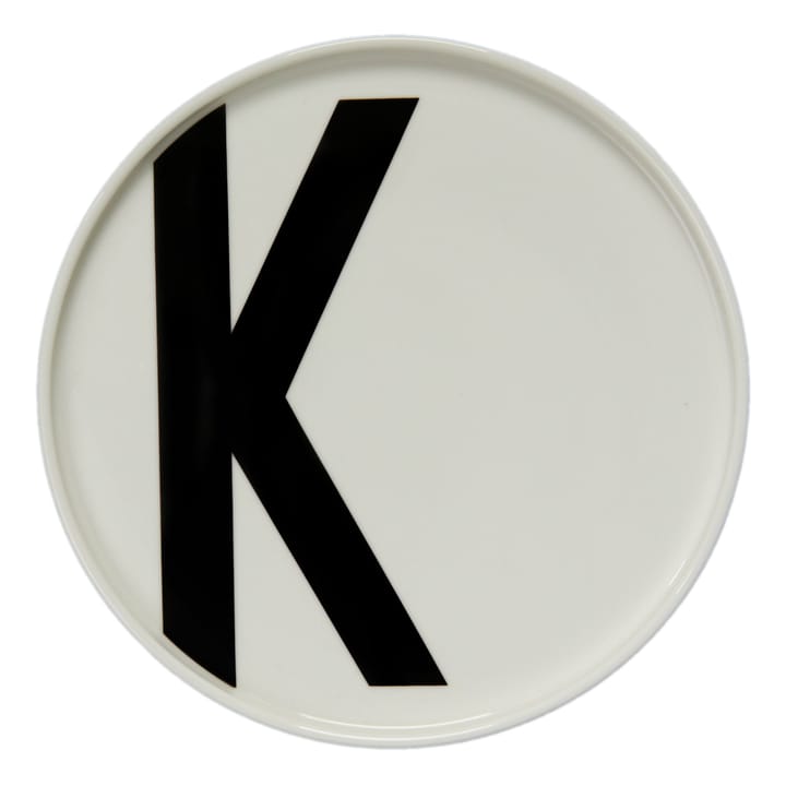 Plato con letra Design Letters - K - Design Letters