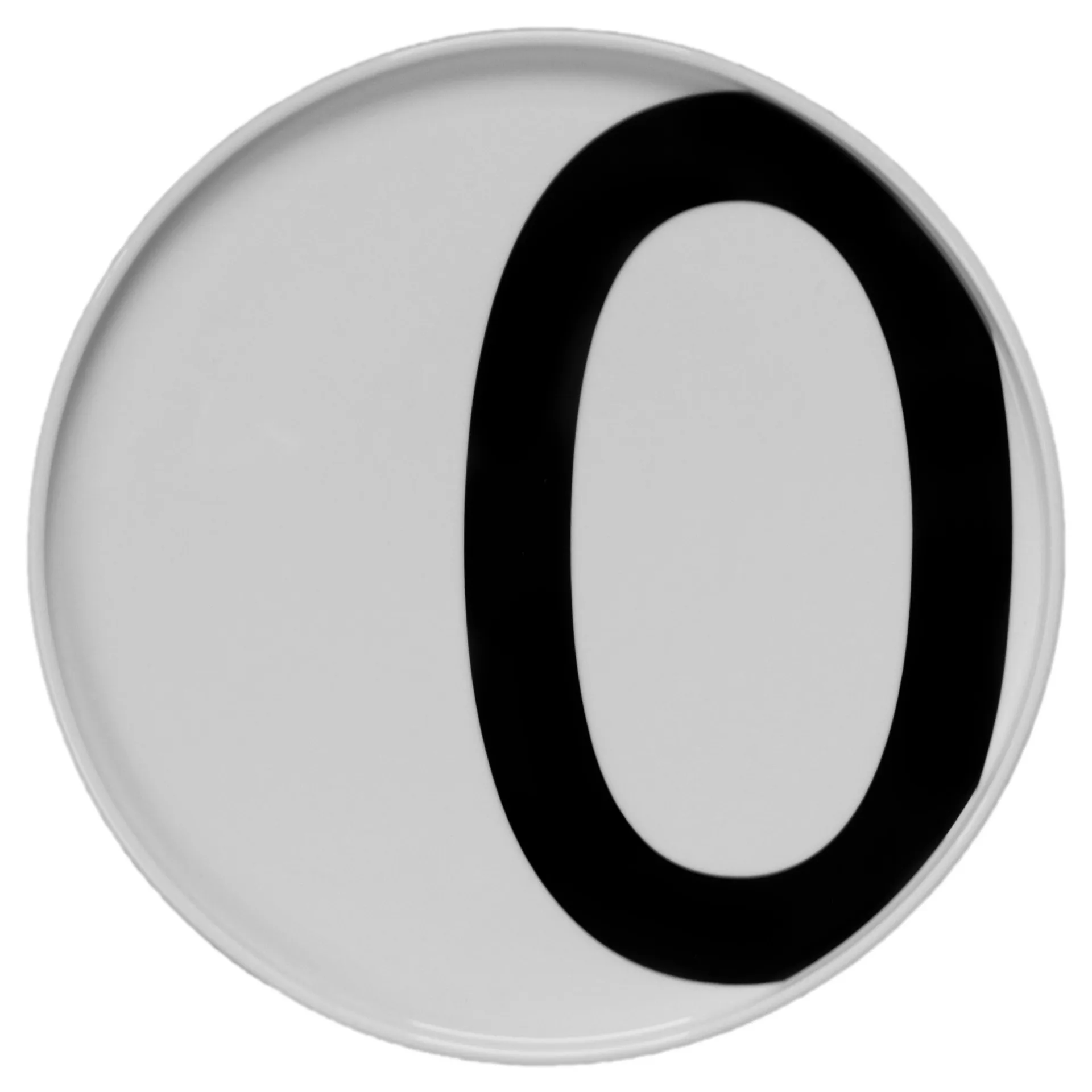 Plato con letra Design Letters, O Design Letters