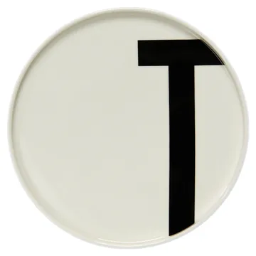 Plato con letra Design Letters - T - Design Letters