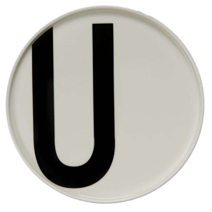 Plato con letra Design Letters - U - Design Letters