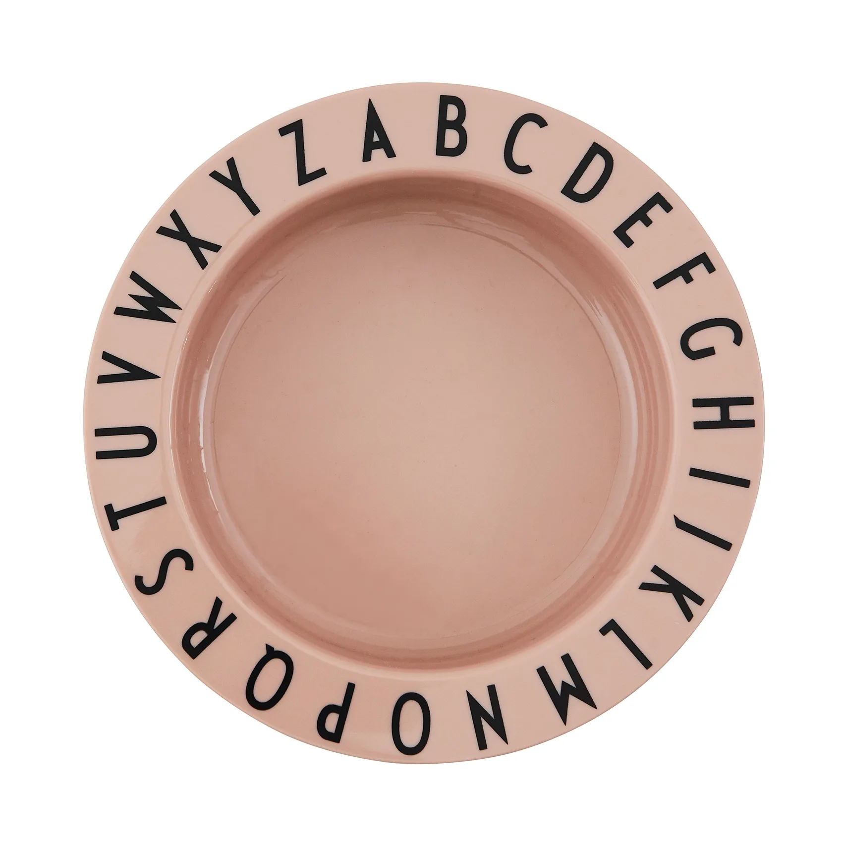 Plato hondo Design Letters Eat&Learn, Nude Design Letters
