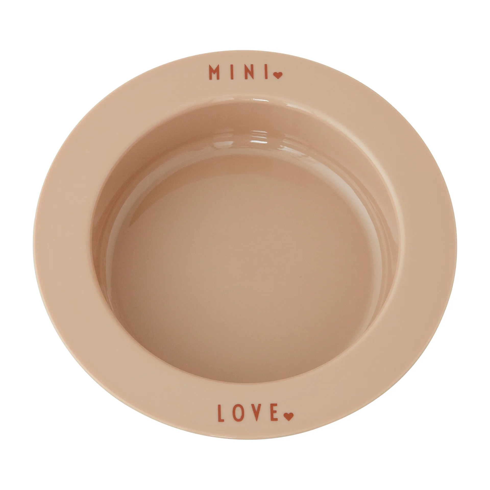 Plato hondo Design Letters favorit mini, Beige-love Design Letters